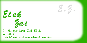 elek zai business card
